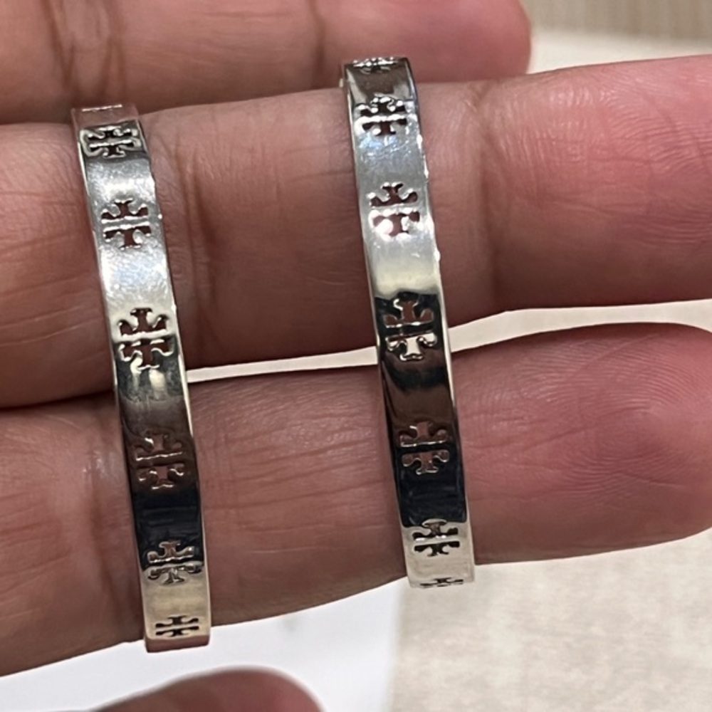 Tory Burch Metallic Hoop Earrings